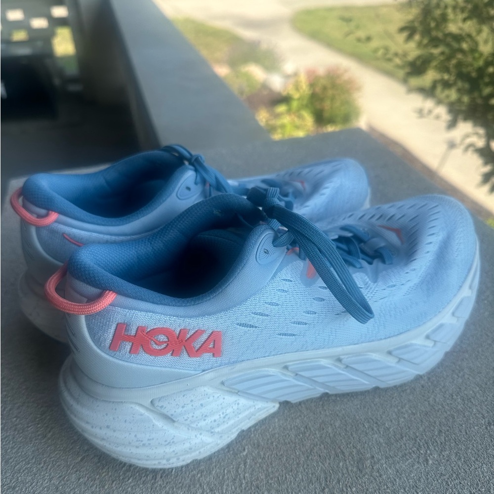 HOKA ONE ONE Women's Running Shoes, Blue Fog Plein Air, 9